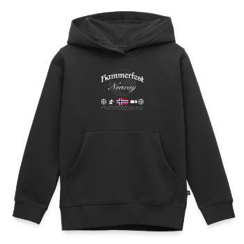Souvenir de voyage Hammerfest Norway Streetwear - Sweat Premium à capuche enfant bio - noir - Devant - AI Model Kid Male (0cm)