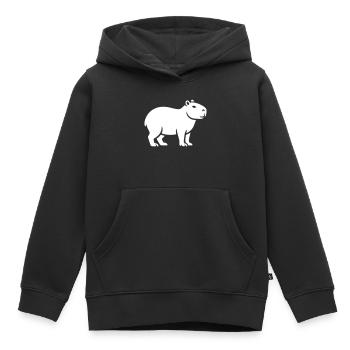 Capybara Wasserschwein - Kinder Premium Organic Hoodie - Schwarz - Vorne - AI Model Kid Male (0cm)