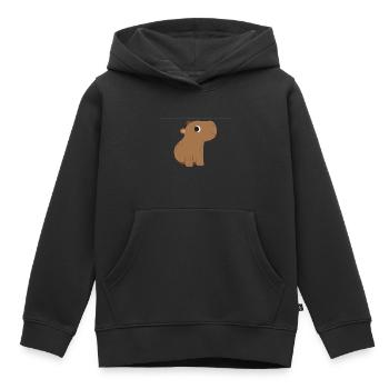 Hippo, Hippopotamus - Kinder Premium Organic Hoodie - Schwarz - Vorne - AI Model Kid Male (0cm)