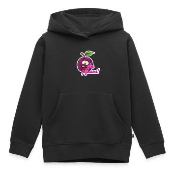 Alte pflaume - Kinder Premium Organic Hoodie - Schwarz - Vorne - AI Model Kid Male (0cm)