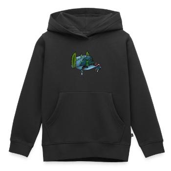 Die Druckkappe! Von Pousse2Bamboo ! - Kinder Premium Organic Hoodie - Schwarz - Vorne - AI Model Kid Male (0cm)