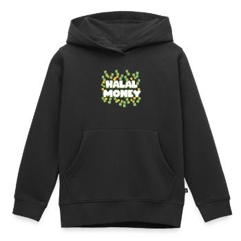 HALAL MONEY - Kinder Premium Organic Hoodie - Schwarz - Vorne - AI Model Kid Male (0cm)