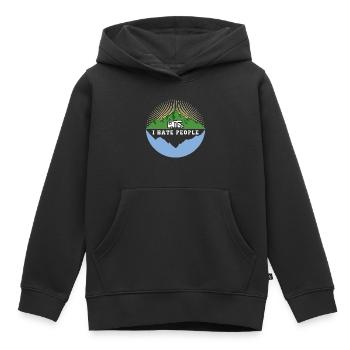 I hate people - Camping Natur Einsamkeit - Kinder Premium Organic Hoodie - Schwarz - Vorne - AI Model Kid Male (0cm)