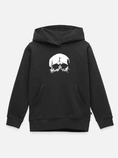 Schädel Rune - Walhalla - Odin - Wiking - Kinder Premium Organic Hoodie - Schwarz