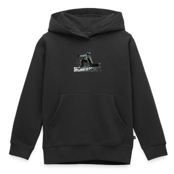 snowboarding - Sweat Premium à capuche enfant bio - noir - Devant - AI Model Kid Male (0cm)