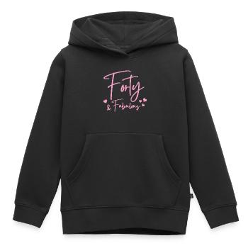 Quarante fabuleux - Sweat Premium à capuche enfant bio - noir - Devant - AI Model Kid Male (0cm)