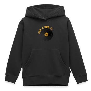 Roots Dub Reggae - Sweat Premium à capuche enfant bio - noir - Devant - AI Model Kid Male (0cm)