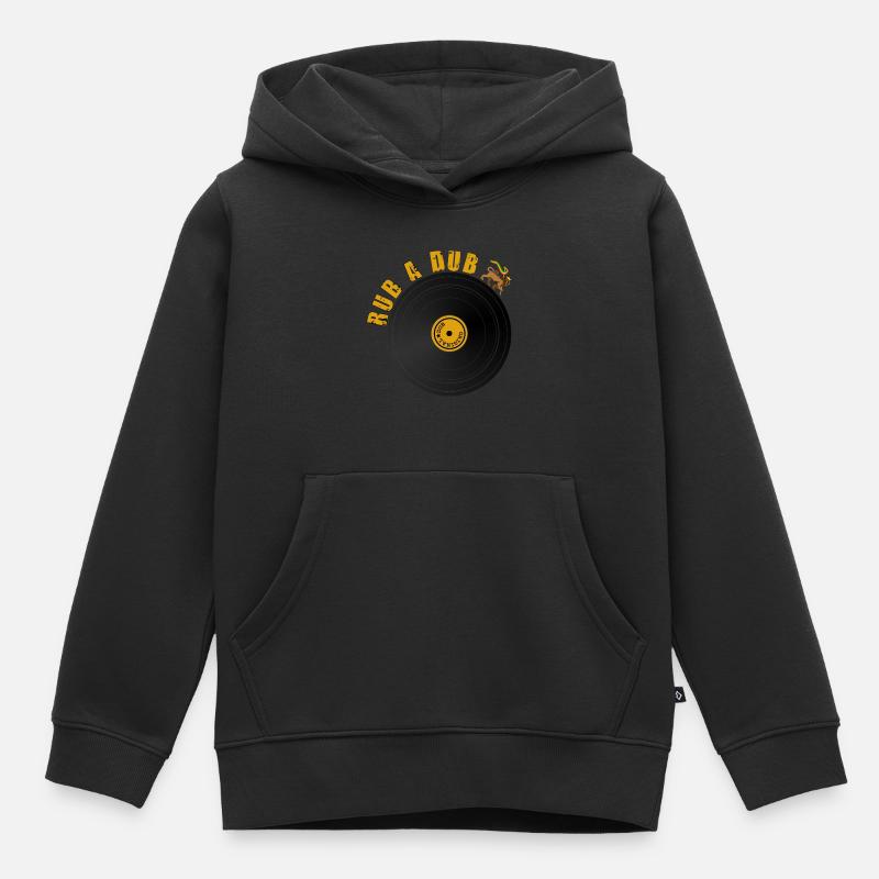 Roots Dub Reggae - Sweat Premium à capuche enfant bio - noir