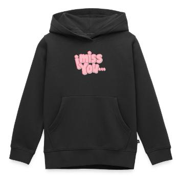 tu me manques Designs exclusifs - Sweat Premium à capuche enfant bio - noir - Devant - AI Model Kid Male (0cm)