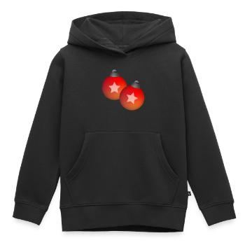 Weihnachten Kugeln Schmuck Winter Geschenk - Kinder Premium Organic Hoodie - Schwarz - Vorne - AI Model Kid Male (0cm)
