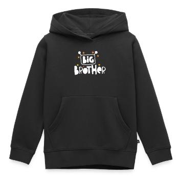 Großer Bruder - Kinder Premium Organic Hoodie - Schwarz - Vorne - AI Model Kid Male (0cm)
