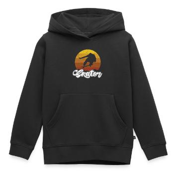 Skater - Kids Premium Organic Hoodie - black - Front - AI Model Kid Male (0cm)