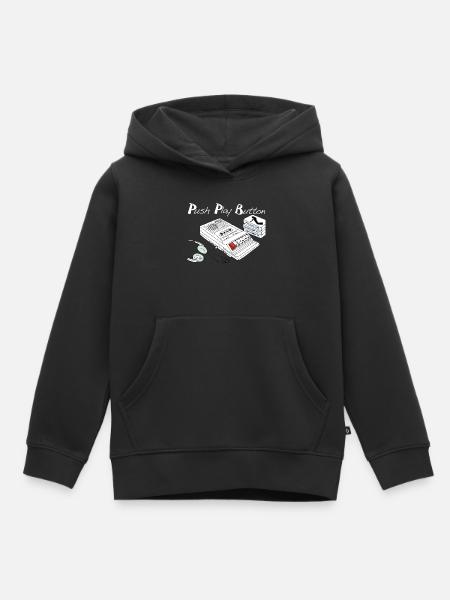 Thème musical vintage - Sweat Premium à capuche enfant bio - noir