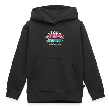 Anime-fangirl Schreit Anime-reaktion - Kinder Premium Organic Hoodie - Schwarz - Vorne - AI Model Kid Male (0cm)
