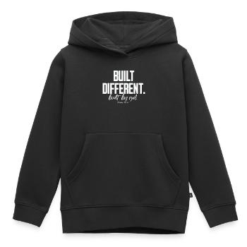 Built Different Built By God Psalm 139:14 - Kinder Premium Organic Hoodie - Schwarz - Vorne - AI Model Kid Male (0cm)
