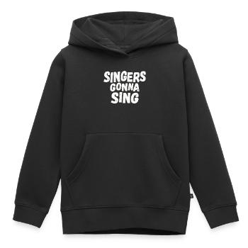 Les chanteurs vont chanter - Sweat Premium à capuche enfant bio - noir - Devant - AI Model Kid Male (0cm)