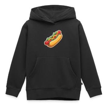 Amour de hot-dog - Sweat Premium à capuche enfant bio - noir - Devant - AI Model Kid Male (0cm)