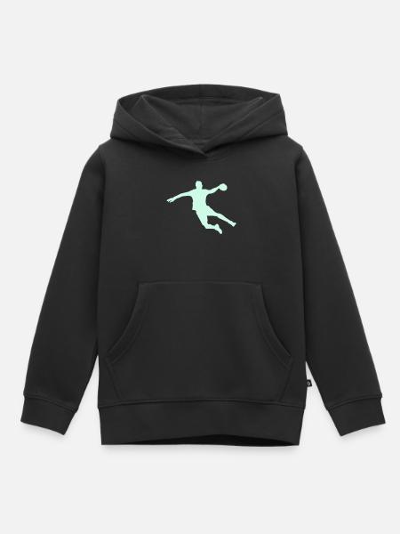 Handball Silhouette - Kinder Premium Organic Hoodie - Schwarz
