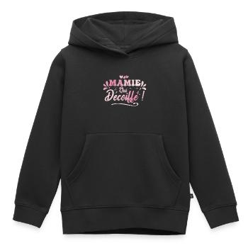 Beste Oma, die sich die Haare bläst, Oma Geschenkidee - Kinder Premium Organic Hoodie - Schwarz - Vorne - AI Model Kid Male (0cm)