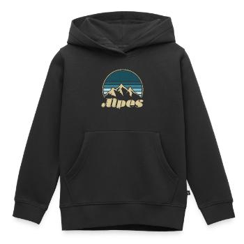 Alpes - Alps ... Hiking, Mountains, Skiing - Kids Premium Organic Hoodie - black - Front - AI Model Kid Male (0cm)