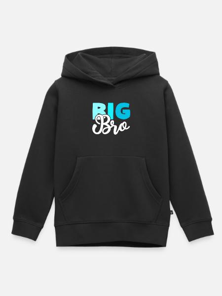 BIG BRO Bruder - Kinder Premium Organic Hoodie - Schwarz