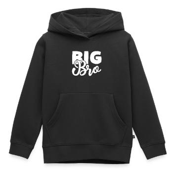 Big Bro - Kinder Premium Organic Hoodie - Schwarz - Vorne - AI Model Kid Male (0cm)