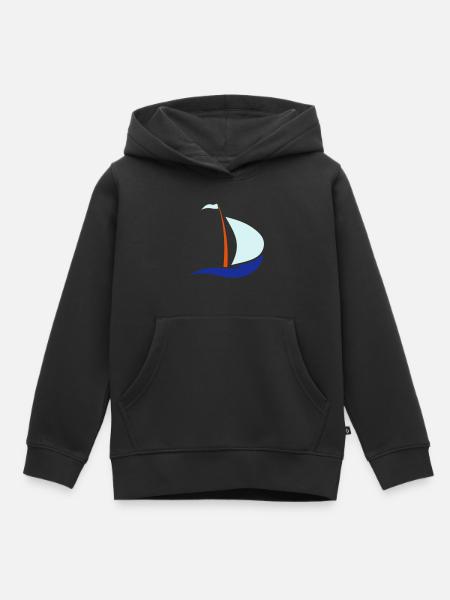segelboot - Kinder Premium Organic Hoodie - Schwarz