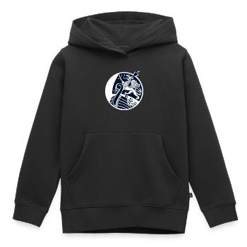 Rostock - Rouage - Bateau Viking - Sweat Premium à capuche enfant bio - noir - Devant - AI Model Kid Male (0cm)