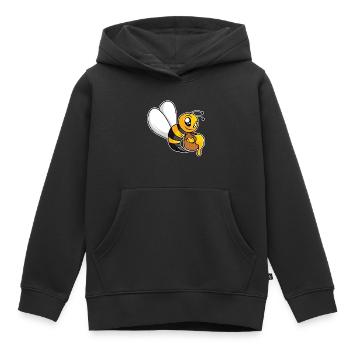 Fleißige Honigbiene - Kinder Premium Organic Hoodie - Schwarz - Vorne - AI Model Kid Male (0cm)