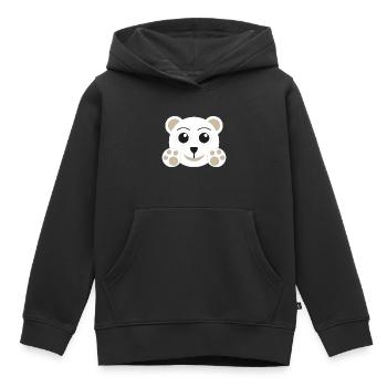 Icebear - Kids Premium Organic Hoodie - black - Front - AI Model Kid Male (0cm)