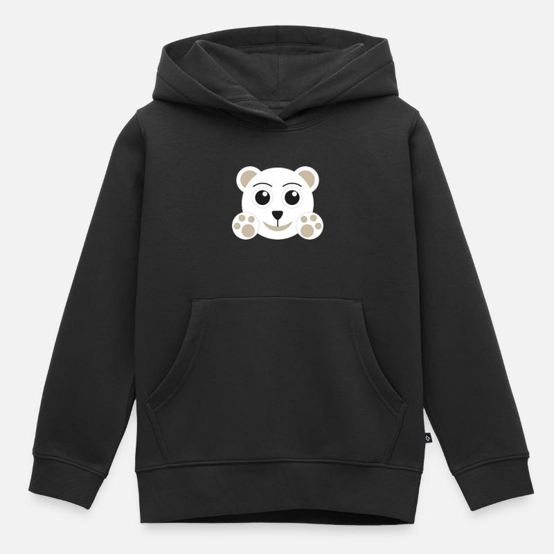 Polar Bear - Sweat Premium à capuche enfant bio - noir