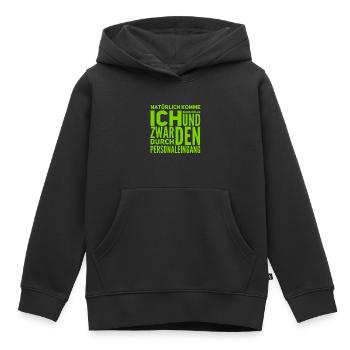 ich komme in die Hölle - Kinder Premium Organic Hoodie - Schwarz - Vorne - AI Model Kid Male (0cm)