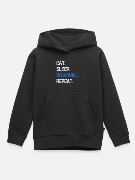 Downhill - Kinder Premium Organic Hoodie - Schwarz