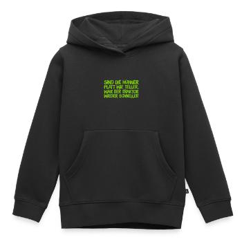 der schnelle Traktor - Kinder Premium Organic Hoodie - Schwarz - Vorne - AI Model Kid Male (0cm)