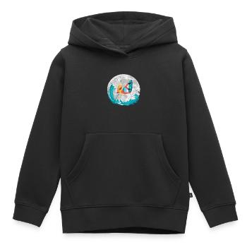 Wakeboard Wakeboard Wakeboarder cadeau - Sweat Premium à capuche enfant bio - noir - Devant - AI Model Kid Male (0cm)