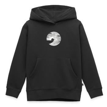 Igel Mond Igelmotiv Vollmond - Kinder Premium Organic Hoodie - Schwarz - Vorne - AI Model Kid Male (0cm)