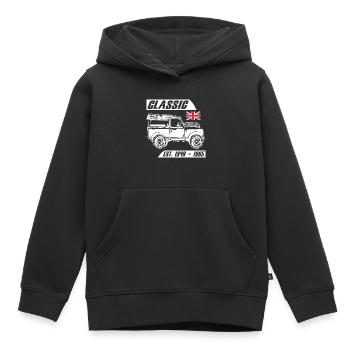 Landy Classic Car - Kinder Premium Organic Hoodie - Schwarz - Vorne - AI Model Kid Male (0cm)
