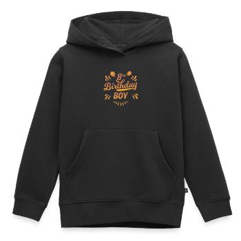 Geburtstagskind 8. - Kinder Premium Organic Hoodie - Schwarz - Vorne - AI Model Kid Male (0cm)