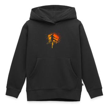 Fussball Fussballspielen Fussballspieler Herren - Kinder Premium Organic Hoodie - Schwarz - Vorne - AI Model Kid Male (0cm)