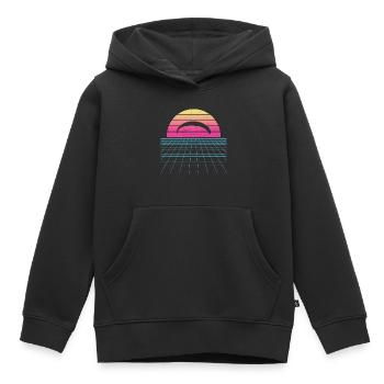 Parapente Parapente Parapente - Sweat Premium à capuche enfant bio - noir - Devant - AI Model Kid Male (0cm)