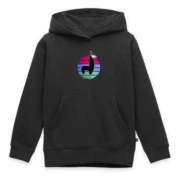 Appelez quatre-vingts - Sweat Premium à capuche enfant bio - noir - Devant - AI Model Kid Male (0cm)