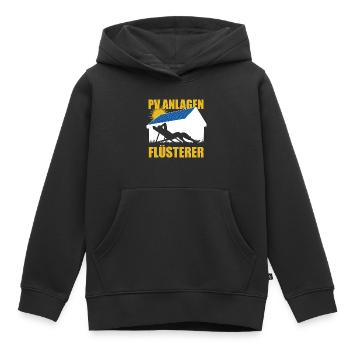 PV Anlagen Flüsterer - Photovoltaik - Solarenergie - Kinder Premium Organic Hoodie - Schwarz - Vorne - AI Model Kid Male (0cm)