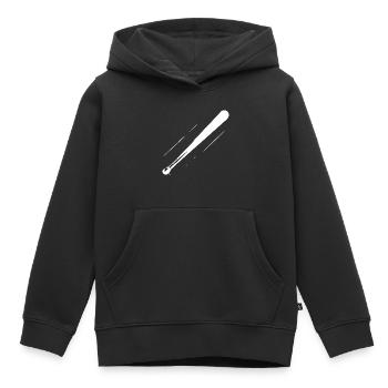 Baseballschläger Zeichnung - Kinder Premium Organic Hoodie - Schwarz - Vorne - AI Model Kid Male (0cm)