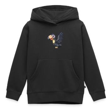 Kalifornischer Kondor in lebhafter Pose - Kinder Premium Organic Hoodie - Schwarz - Vorne - AI Model Kid Male (0cm)
