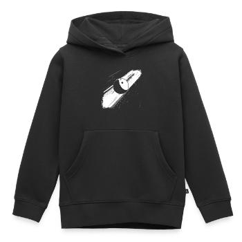 Boule de bowling - Sweat Premium à capuche enfant bio - noir - Devant - AI Model Kid Male (0cm)