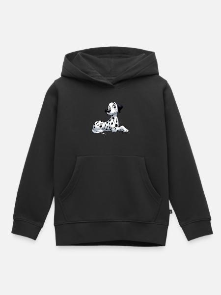 dalmatien - Sweat Premium à capuche enfant bio - noir