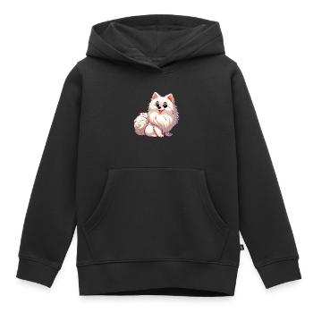 spitz 3 - Sweat Premium à capuche enfant bio - noir - Devant - AI Model Kid Male (0cm)