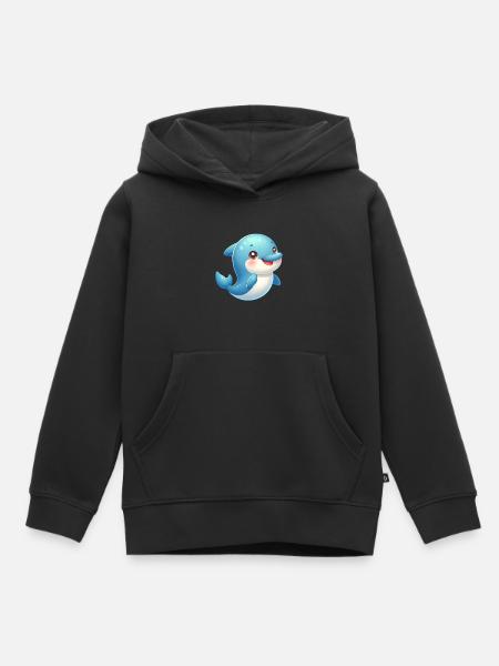 dauphin 2 - Sweat Premium à capuche enfant bio - noir
