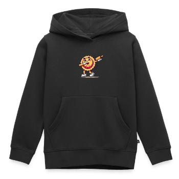 Dabbing Pie Cartoon mit Nudelholz - Kinder Premium Organic Hoodie - Schwarz - Vorne - AI Model Kid Male (0cm)