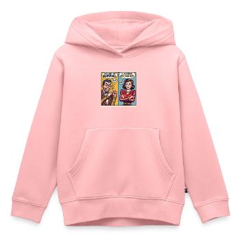 Die Kunst des Überlebens: Einer Frau zustimmen - Kinder Premium Organic Hoodie - Rosa - Vorne - AI Model Kid Female (0cm)
